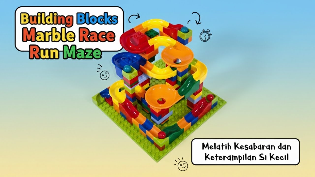 Building Blocks Marble Race Run Maze | Mainan Murah