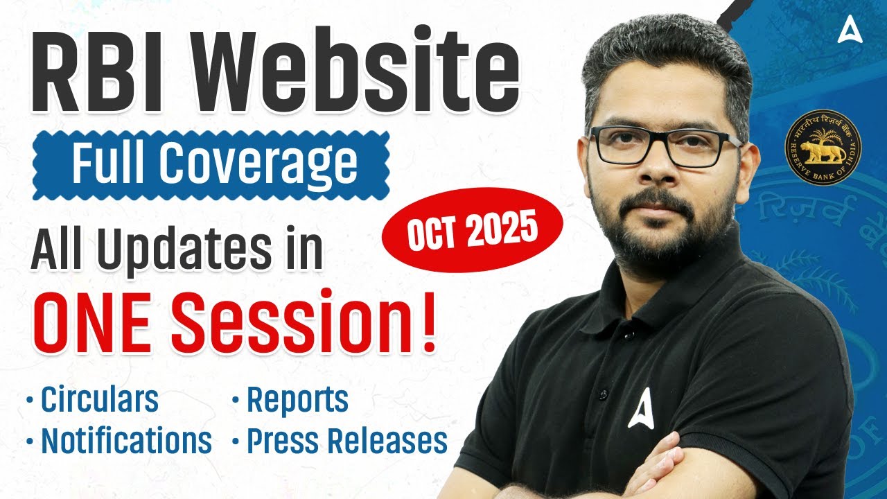 Oct 2025: RBI Website Full Coverage | All Updates in One Session | By Veer Ashutosh