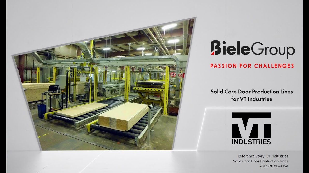 Solid Core Door Production Lines for VT Industries - Biele Reference Project