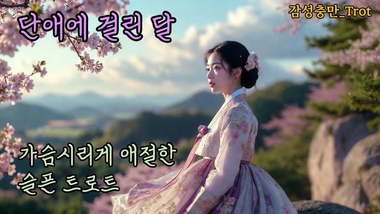 가슴 시리게 애절한 슬픈 트로트_단애에 걸린 달 #트로트 #k-trot #감성트로트 #애절한노래 #슬픈노래 #슬픈트로트