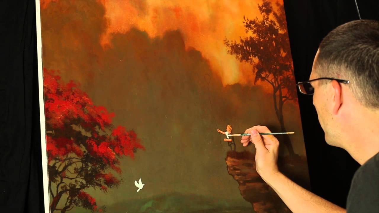 The Last Flight Into The Sky - A time lapse original painting by Tim Gagnon