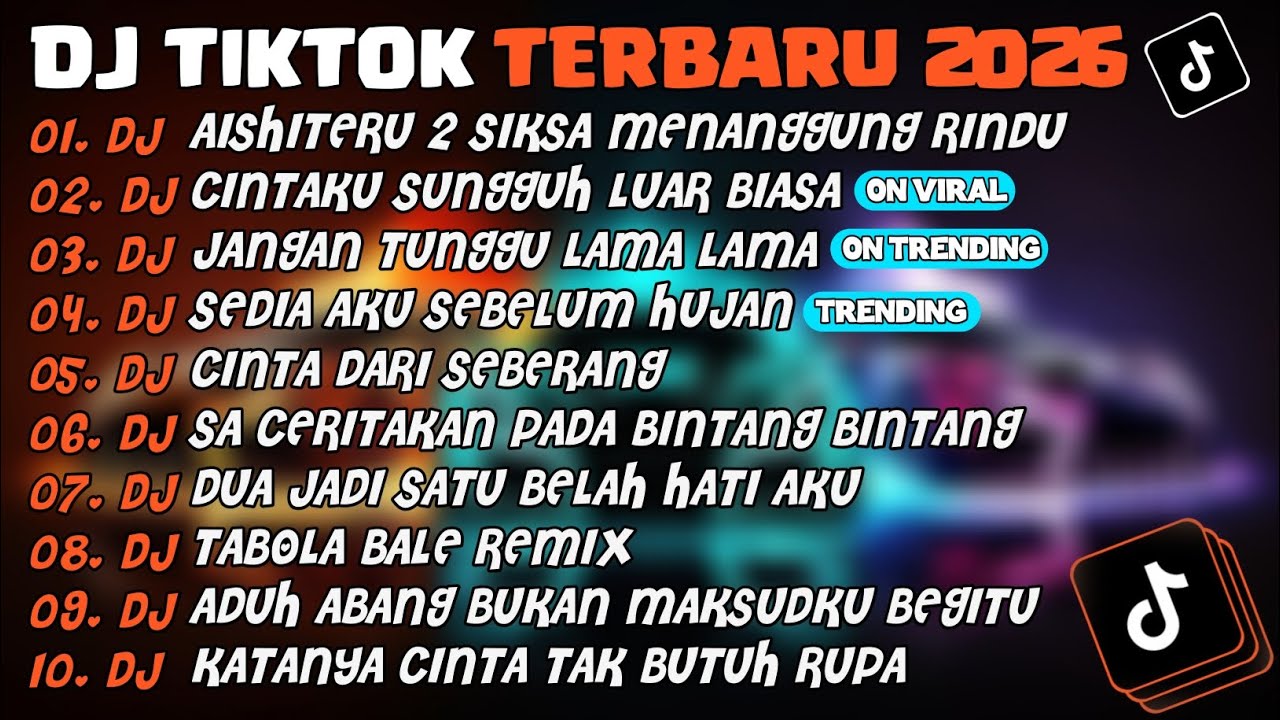 DJ TIKTOK TERBARU 2026🎵DJ AISHITERU 2 SIKSA MENANGGUNG RINDU🎵DJ CINTAKU SUNGGUH LUAR BIASA🎵FULLALBUM
