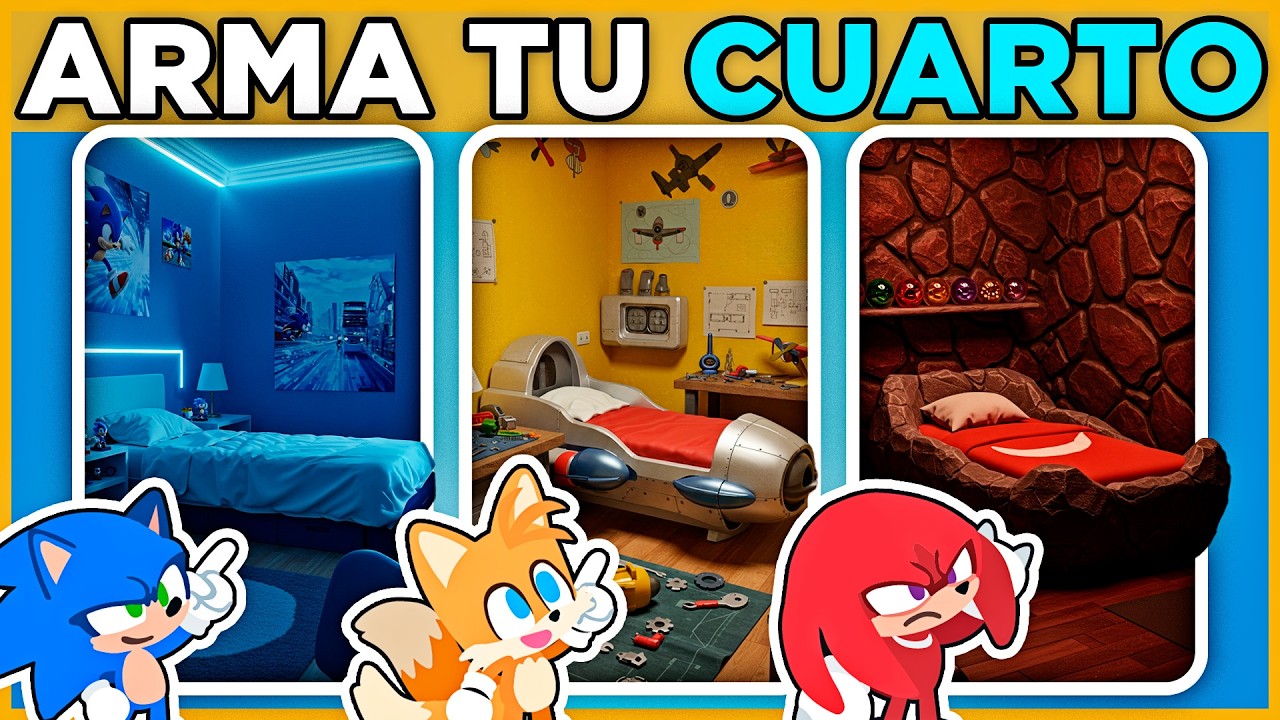 🦔💎 SONIC 3 |🎮💻🛏️ ARMA TU CUARTO | 🐵