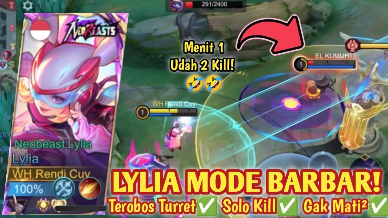 LYLIA SNOWBALL AGRESIF DARI AWAL SUDAH NGEB4NTAI! MUSUH KEWALAHAN🤣 BUILD LYLIA TERSAKIT 2025 - MLBB