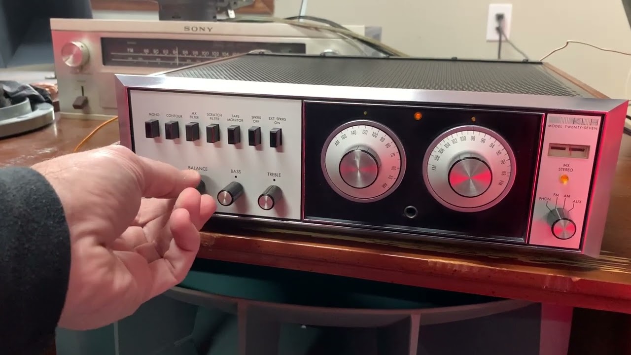 Vintage KLH Model twenty seven (27) stereo receiver test