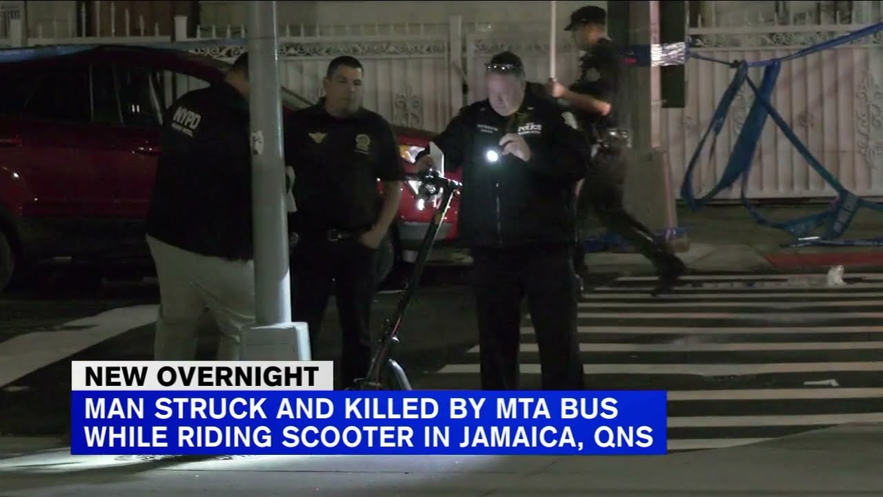 Man riding scooter fatally stuck by MTA bus in Queens