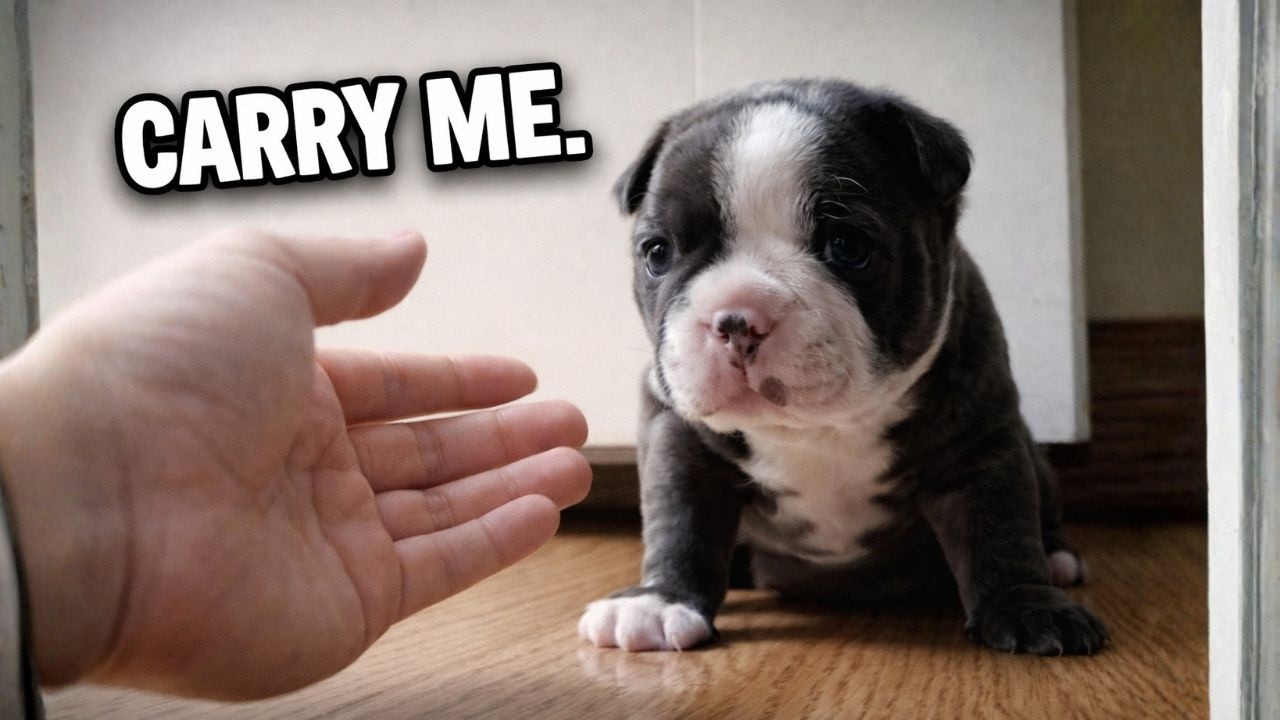 Walking? No Thanks. Tiny Puppy Demands a Carry 😆🐾
