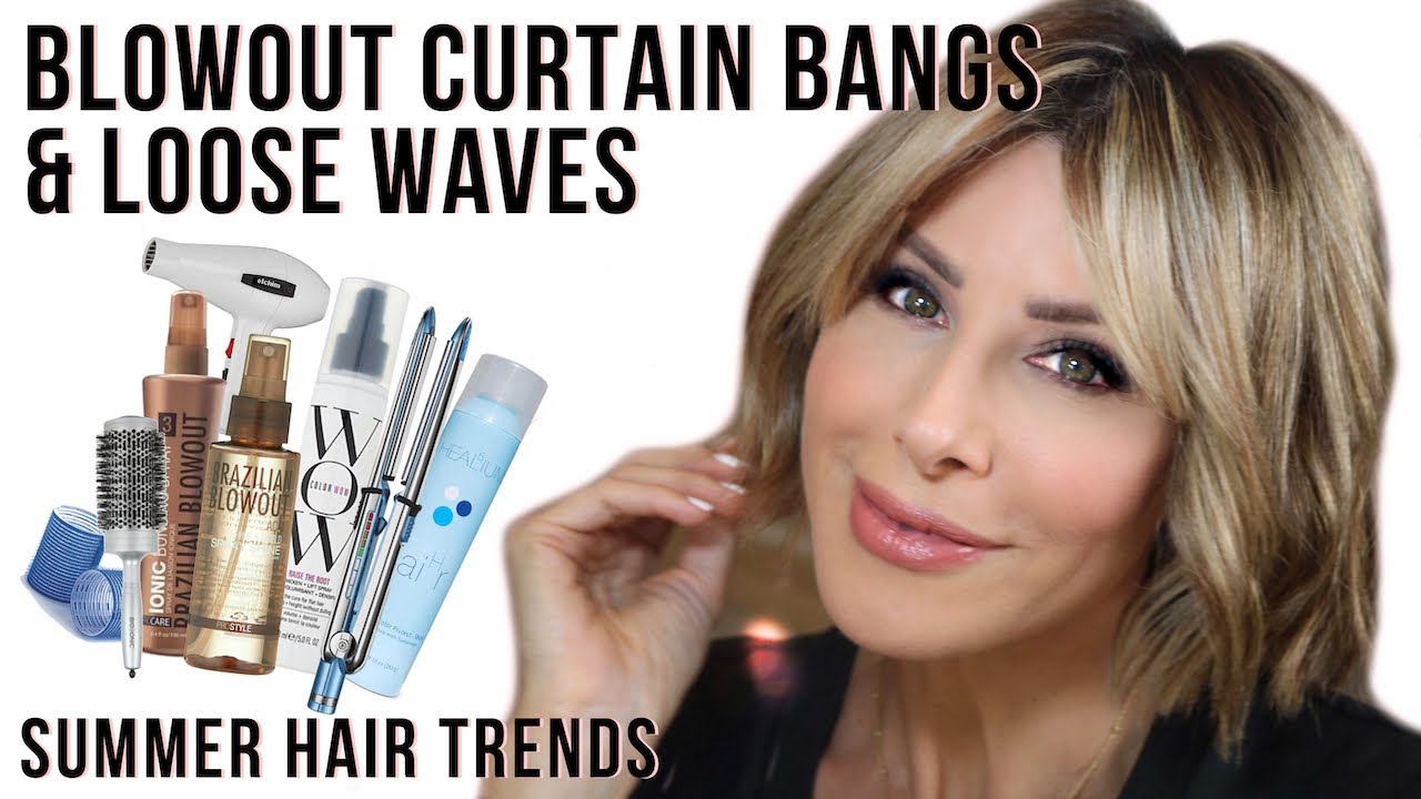 HOW TO STYLE & BLOW DRY CURTAIN BANGS + LAYERS | Dominique Sachse