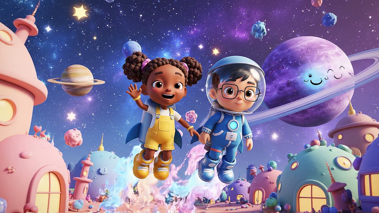 Twinkle Twinkle Little Star Cosmic Adventure | Space Exploration & Kids Lullaby