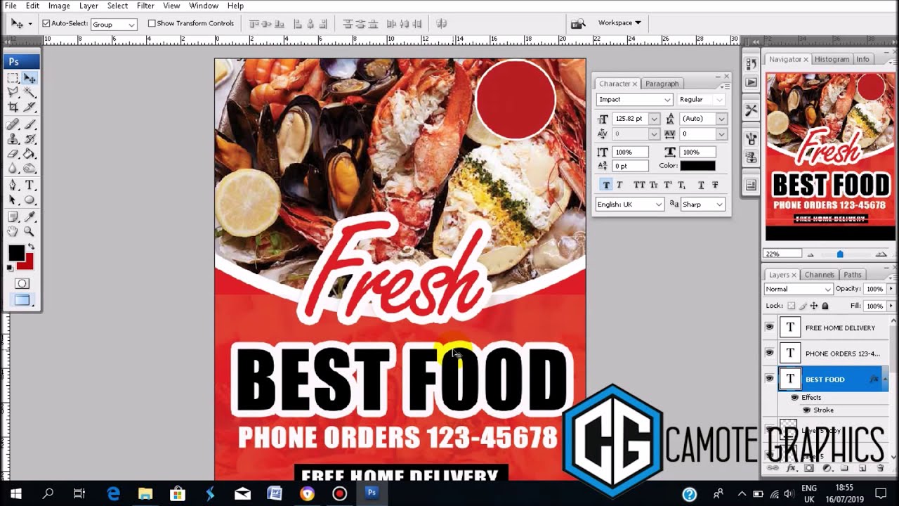 Adobe Photoshop cs3 Restaurant Flyers