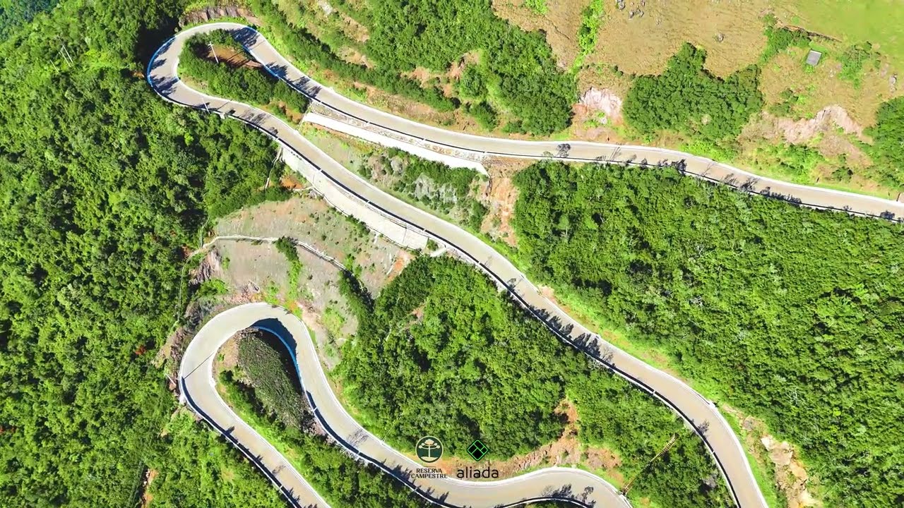 Serra da Rocinha e novo traçado da BR 285 - Ponte sobre o vale do Rio das Antas - Trecho completo
