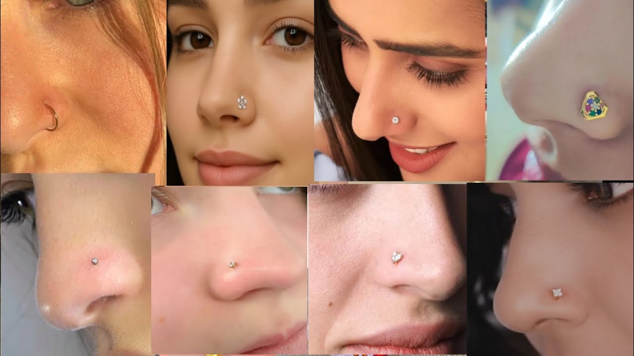 Gold nose pin design new . Stylish gold nose pin design 2026 . Trading nose pin design with price