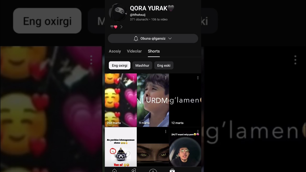 QORA YURAK OBUNA BOLILA🥹😘