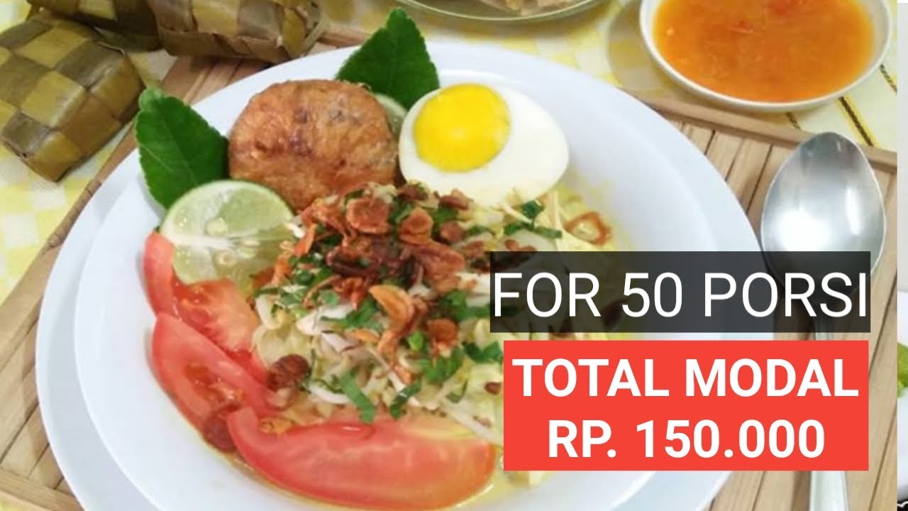 Modal 150.000 UNTUK 50 PORS (SOTO AYAM)  DENGAN BUMBU LENGKAP DAN SPESIAL