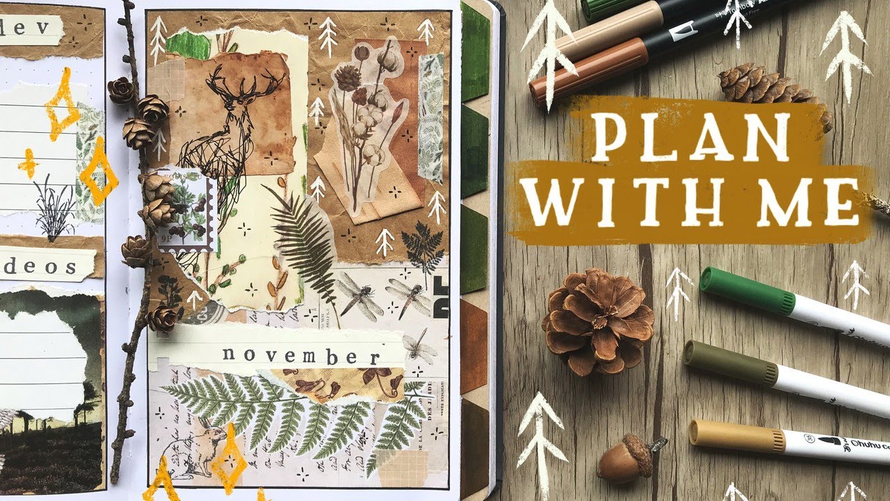 plan with me NOVEMBER in my bullet journal ↟ woodland wonders  ↟