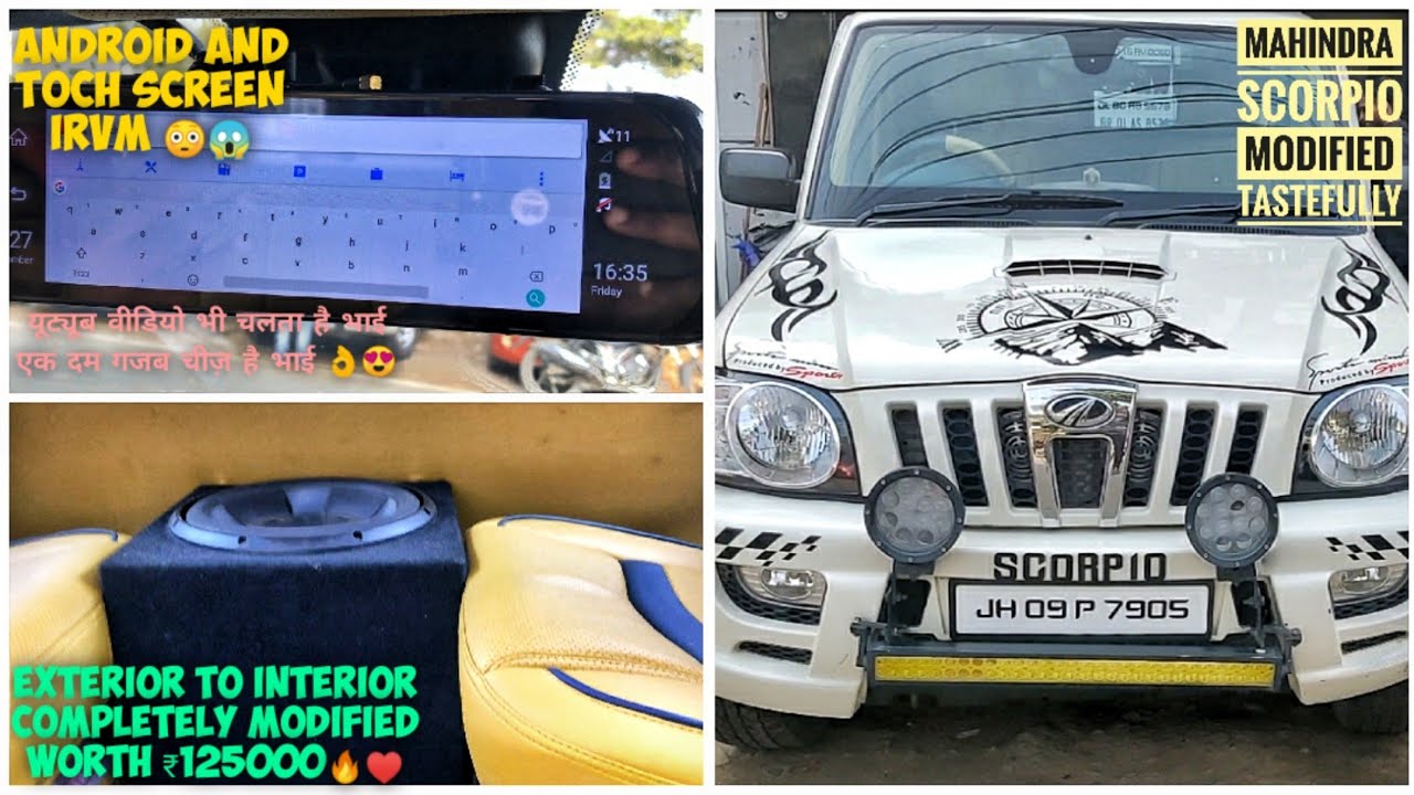 Mahindra Scorpio Modified | Full Interior Modification | Pioneer Subwoofer| Andriod For Scorpio