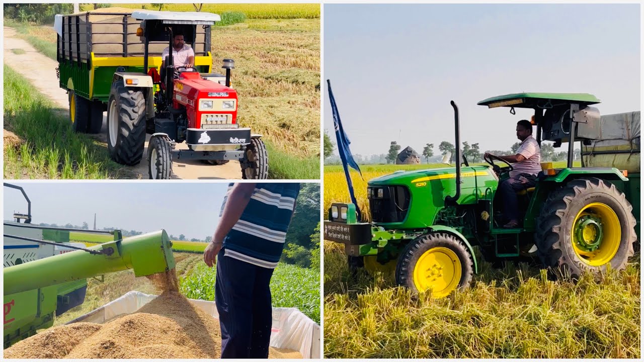 New Jhon Deere 5210 vs Swaraj 855 ਦੇਖੋ ਜੋਰ ਟਰਾਲੀ ਤੇ Punjabi Farmer Benipal Jattz