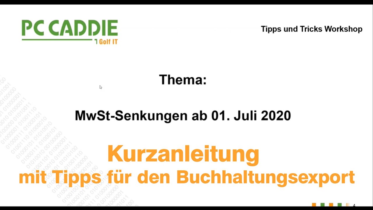 Update MwSt-Senkung in PC CADDIE