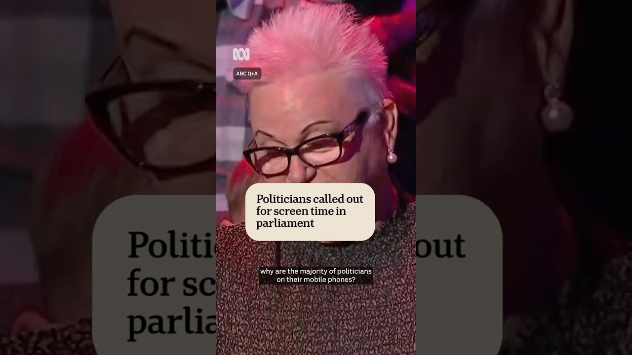 Politicians called out for using phones during parliament | ABC News