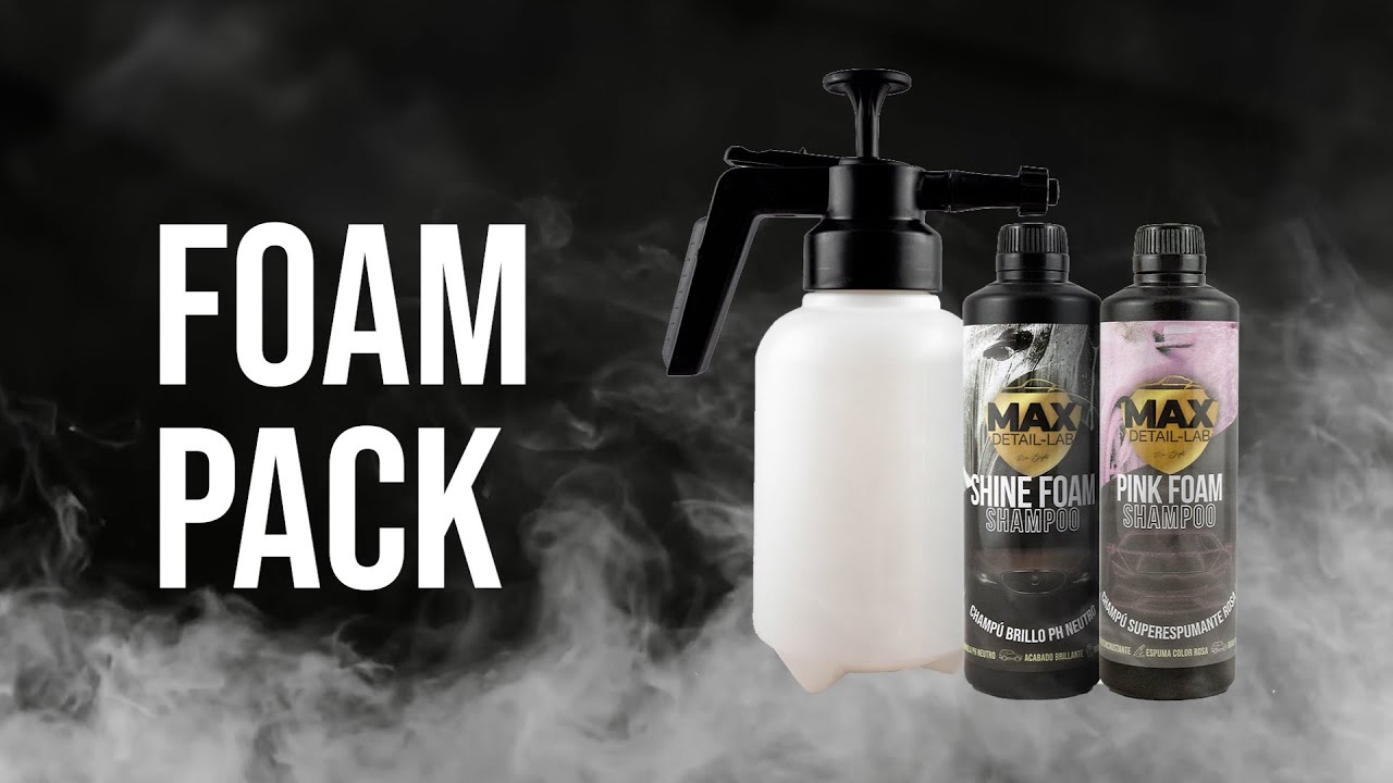 Foam Pack - Kit Champús con Pulverizador Generador Espuma Limpieza Coche Exterior | MAX DETAIL-LAB