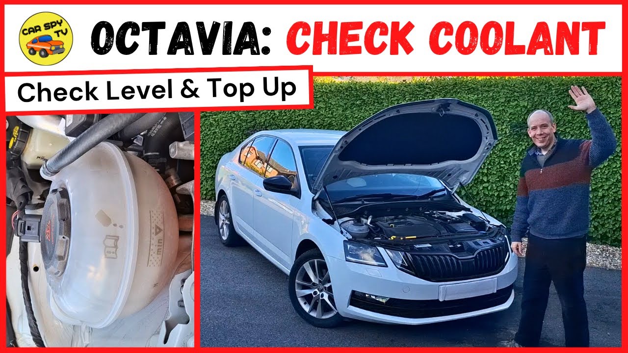 Как проверить уровень охлаждающей жидкости и долить её в двигатель Skoda Octavia Mk3 – Проверьте ...