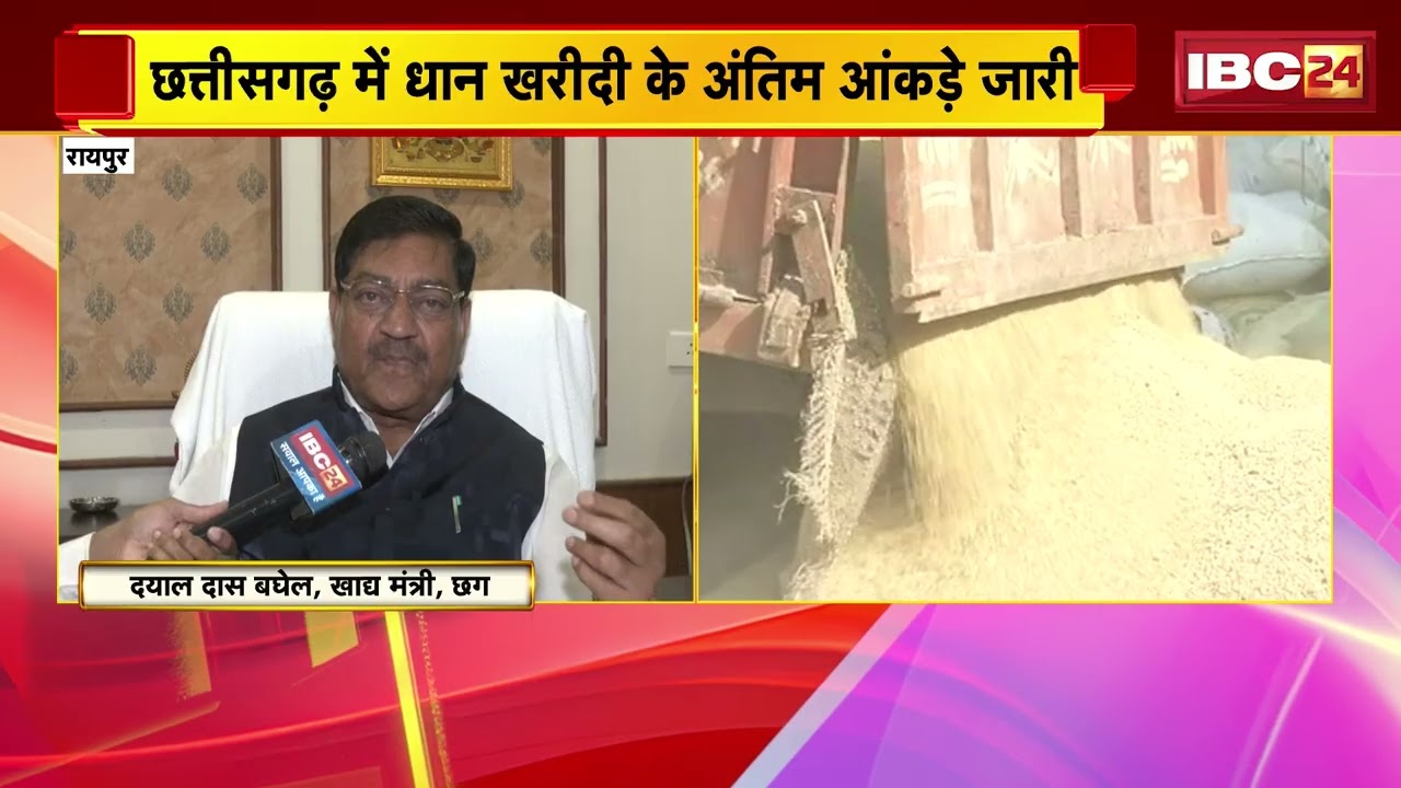Chhattisgarh में धान खरीदी के अंतिम आंकड़े जारी | 141.04 लाख मीट्रिक टन हुई धान खरीदी | CG News