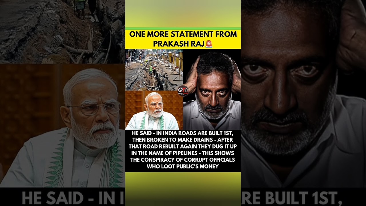 Prakash Raj's Big Statement on India's Roads Goes Viral! 🚨 | #Shorts