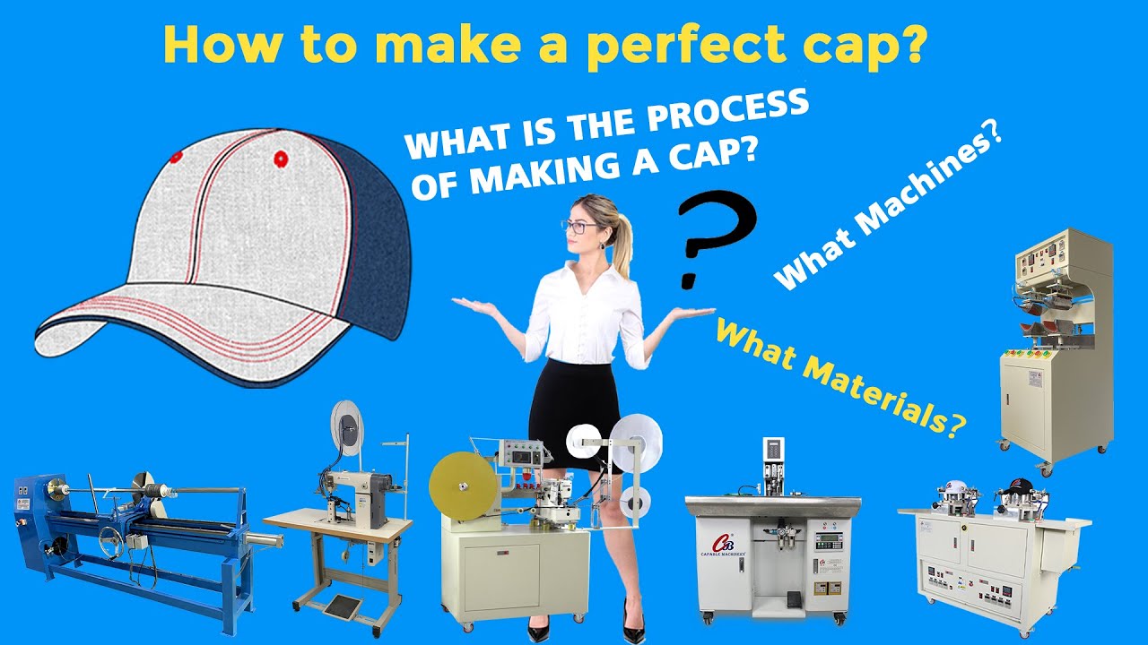 How to make a baseball/snapback cap?|We're showing you a whole cap making production line.