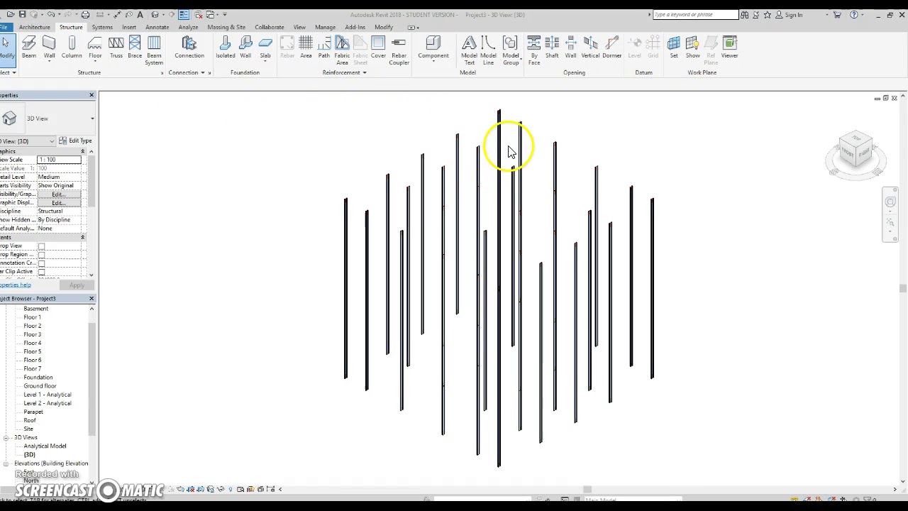 Revit 3 columns