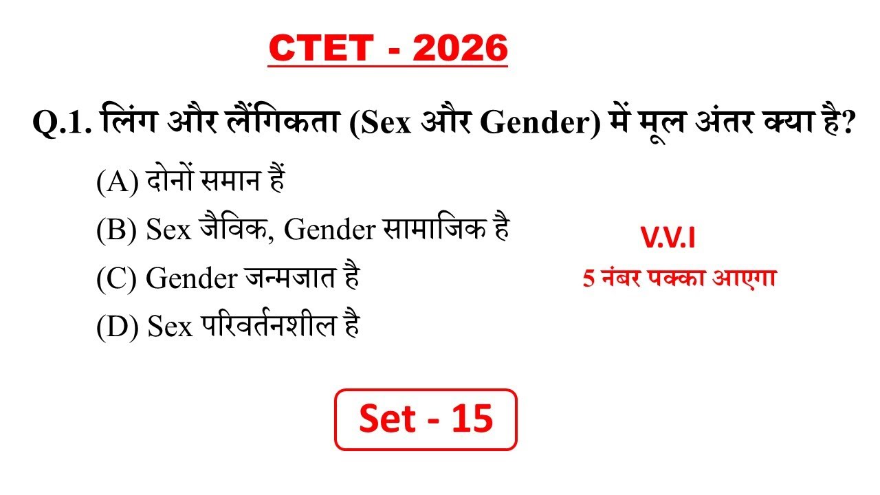 CTET 2026 Important Questions cdp