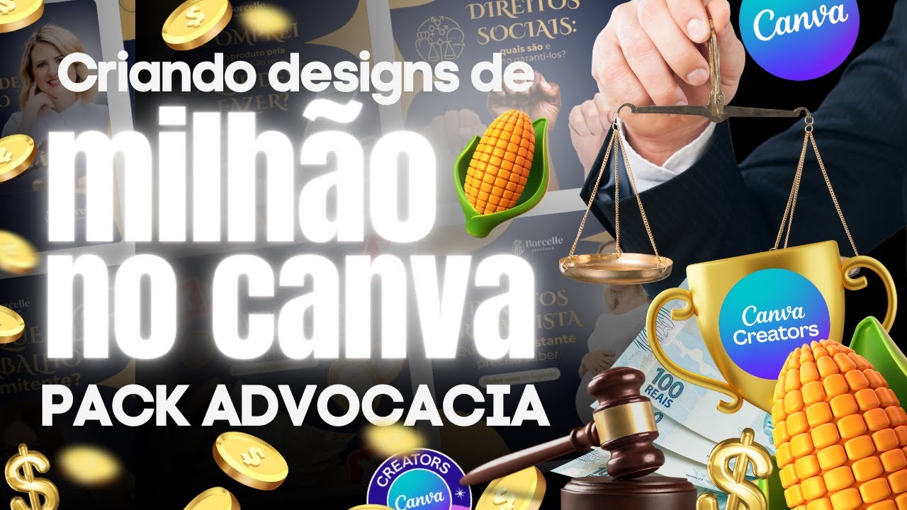 Crie artes para ADVOGADOS no canva: Pack de artes editáveis no CANVA para iniciantes
