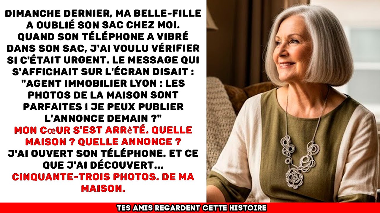 Ma belle-fille a oublié son sac - j'ai trouvé les photos de MA maison avec les prix de vente