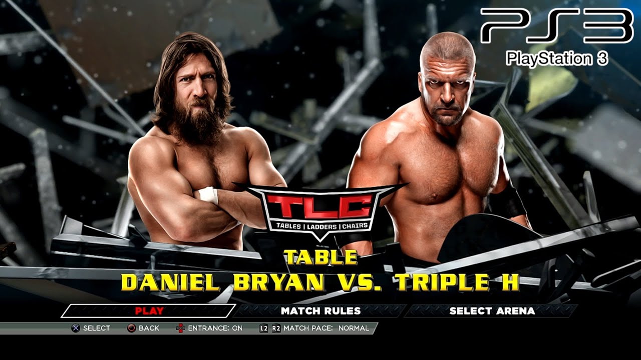 WWE 2K15 PS3 - Дэниел Брайан против Трипл Эйча - Стол [2K][mClassic]