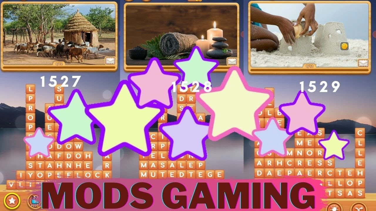 Word Swipe Pic Level 1527 to 1529 GamePlay | Word Swipe Pic Mod | Word Swipe Pic Unlimited Hints