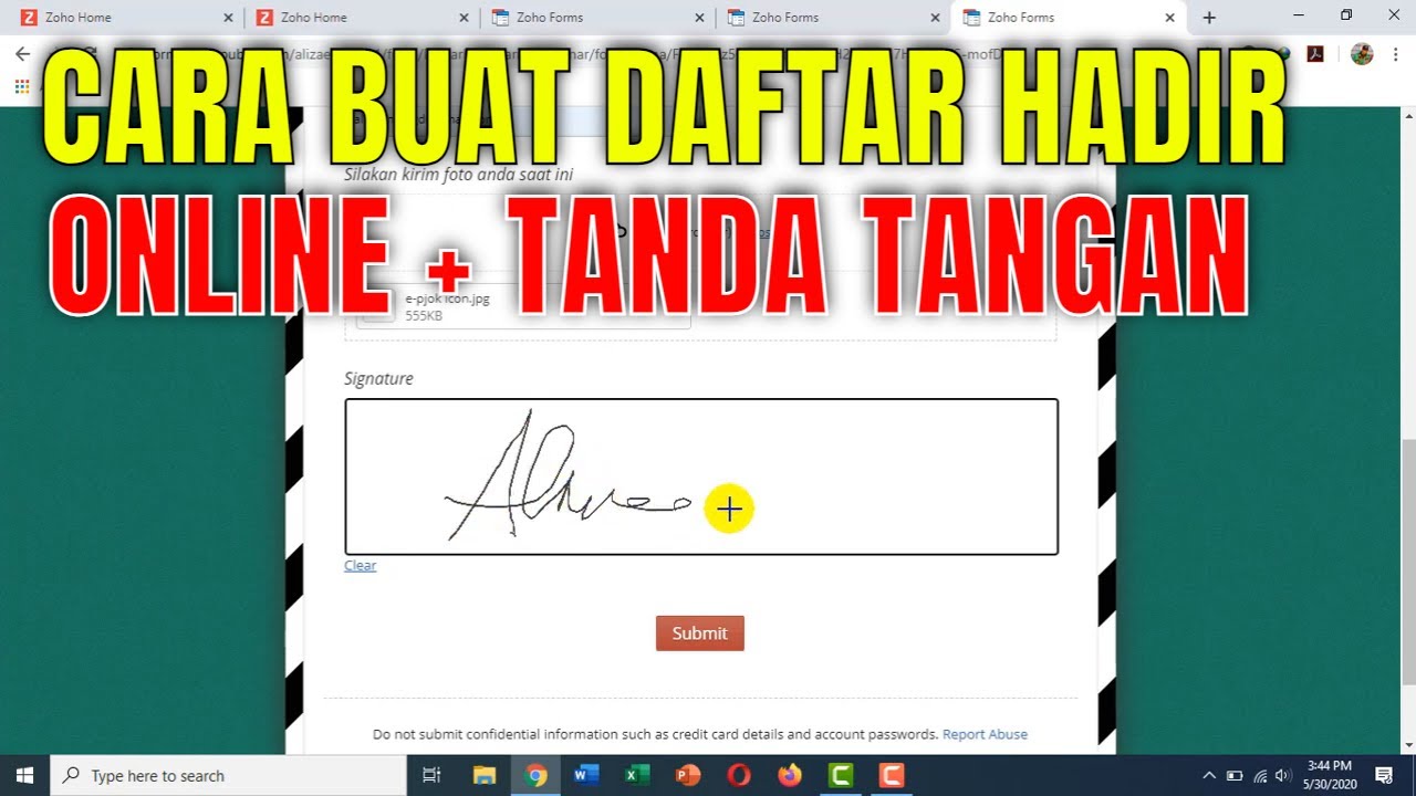 Cara membuat daftar hadir online