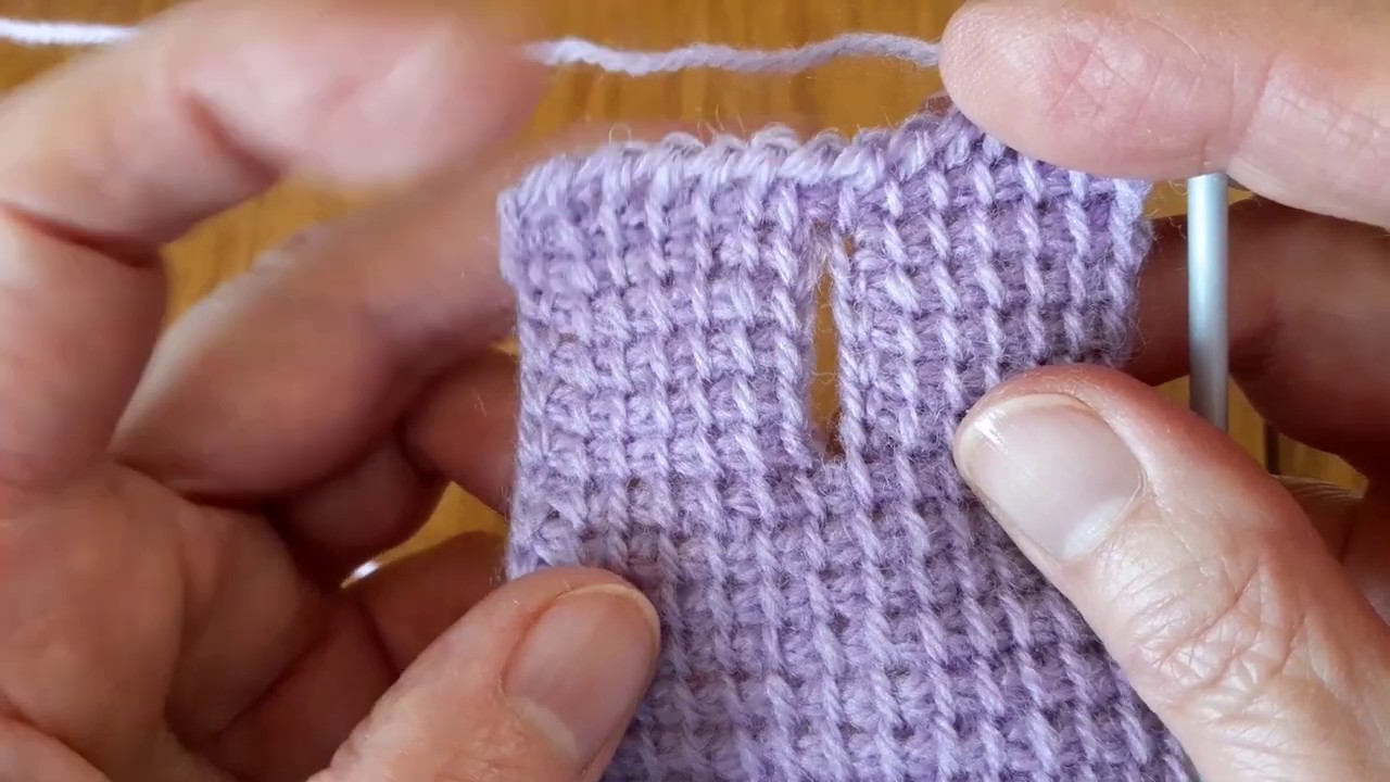 Crochet tunisien  La boutonnière verticale