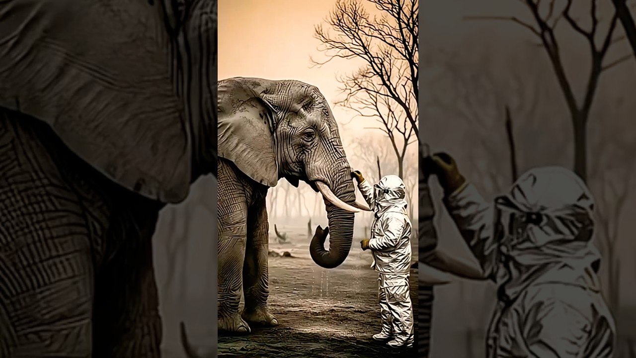Elephant's Silent Struggle: A Moment of Hope in the Desert | Wildlife Conservation Story