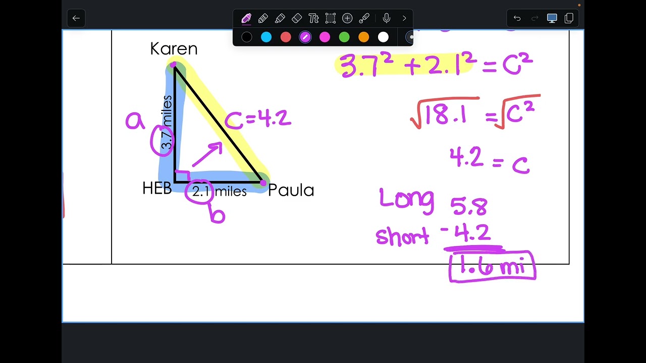 Applying the Pythagorean Theorem