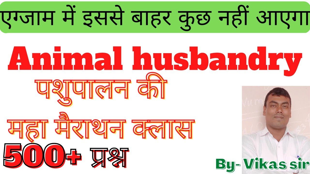 ANIMAL HUSBANDRY IMPORTANT MCQ. || पशुपालन || पशुपालन की 500 महत्वपूर्ण प्रश्न महा मैराथन क्लास ||