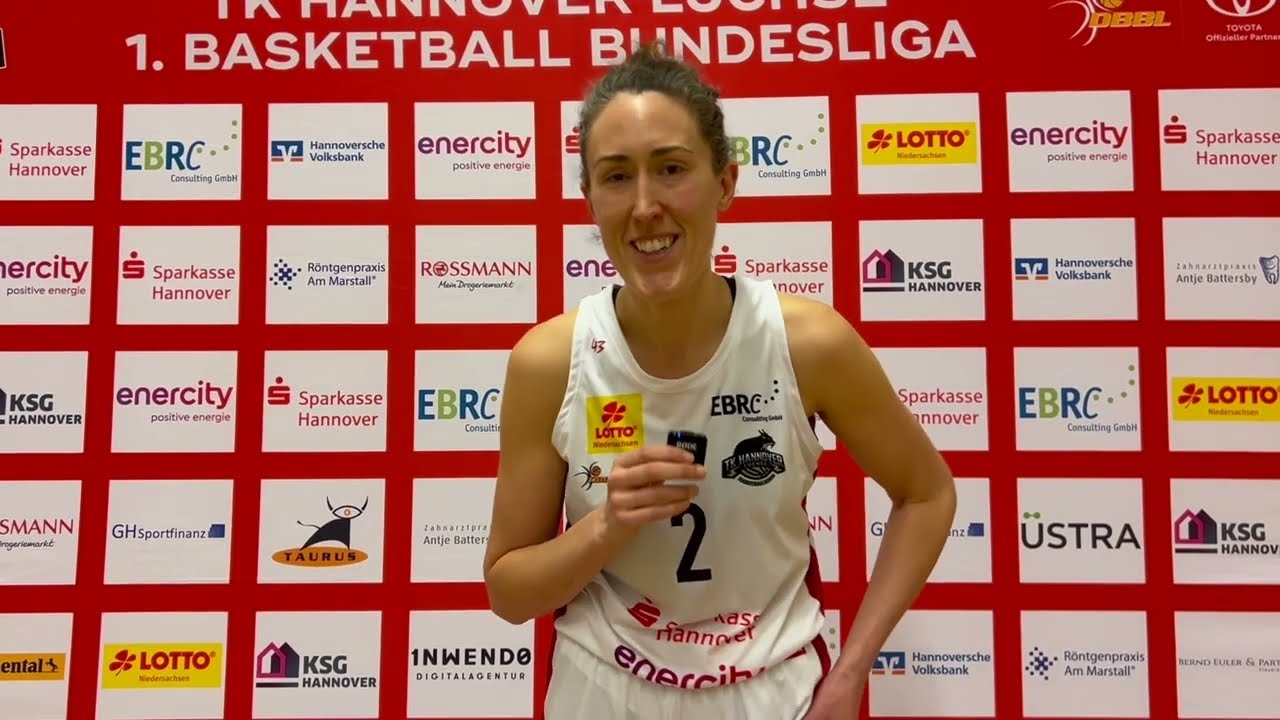 Kate Oliver im Post Game Talk 🎤 TKH Luchse vs. GiroLive-Panthers Osnabrück - Playoff-Spiel 3