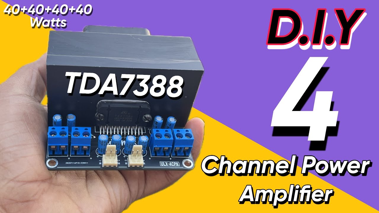 TDA7388 4 Channel Power Amplifier Board • DIY Amplifier • 40+40+40+40 Watts • Ultimax • FT: JLCPCB