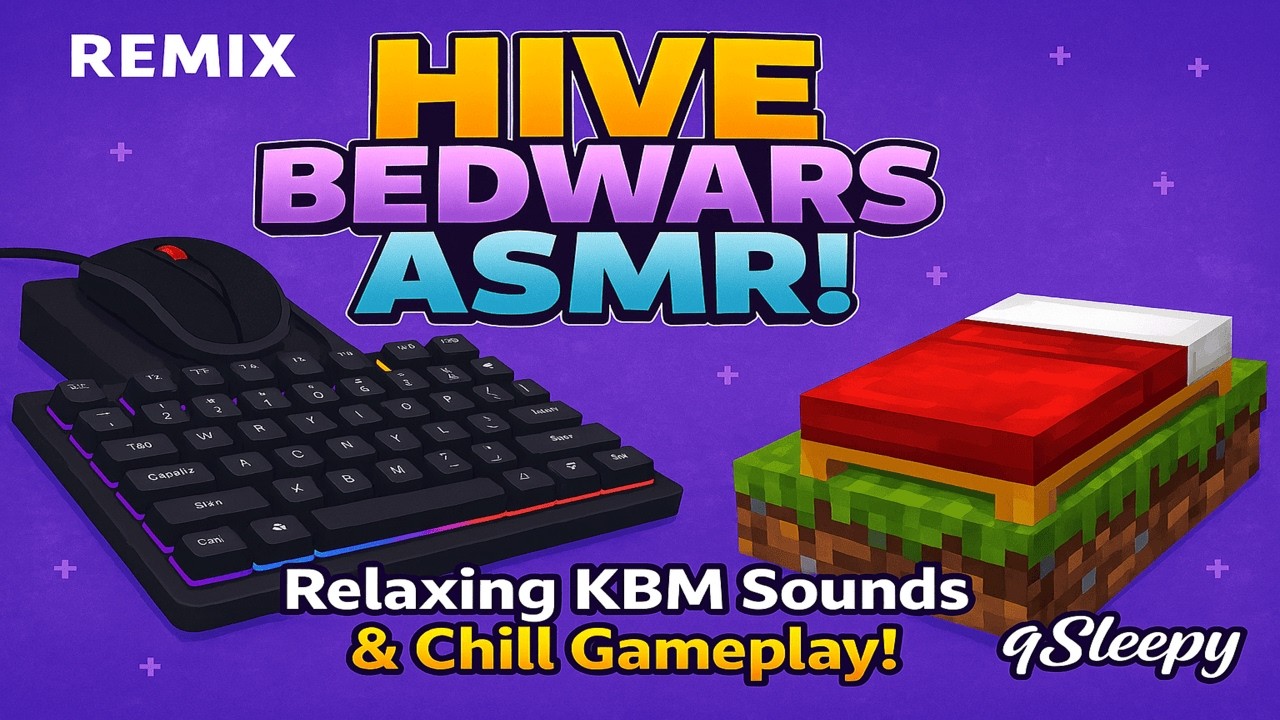 Hive Bedwars ASMR with Modded KBM Sounds REMIX | Super Chill Gameplay