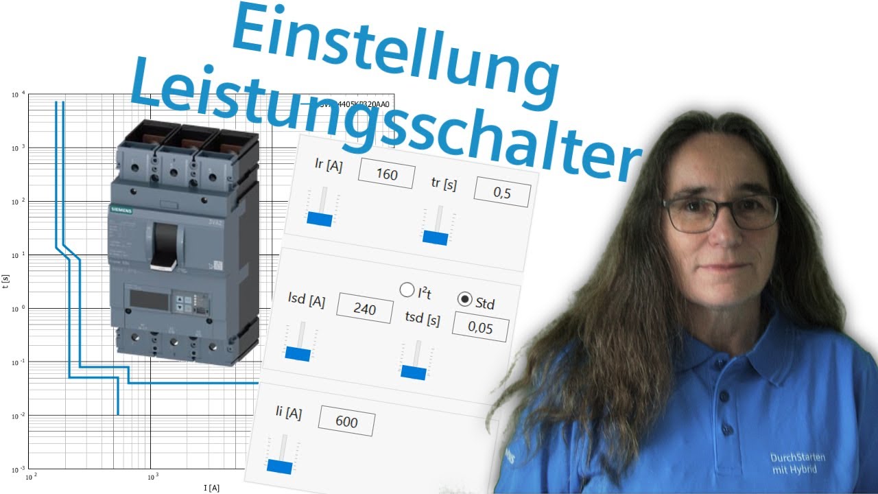 Wie stelle ich die Auslösekurve eines Leistungsschalters ein?