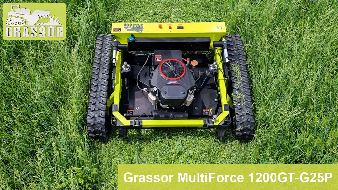 Grassor MultiForce 1200GT-G25P &ndash; potężny robot koszący z pługiem | Pokaz funkcji