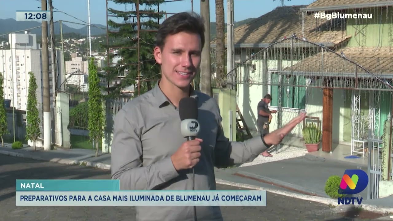 Natal: preparativos para a casa mais iluminada de Blumenau já começaram