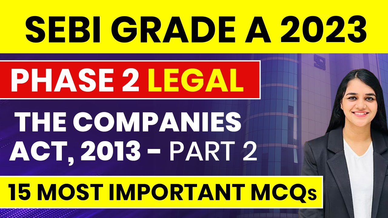 SEBI Grade A Legal Officer 2023 Syllabus Preparation | SEBI Exam Phase 2 Important MCQs | EduTap