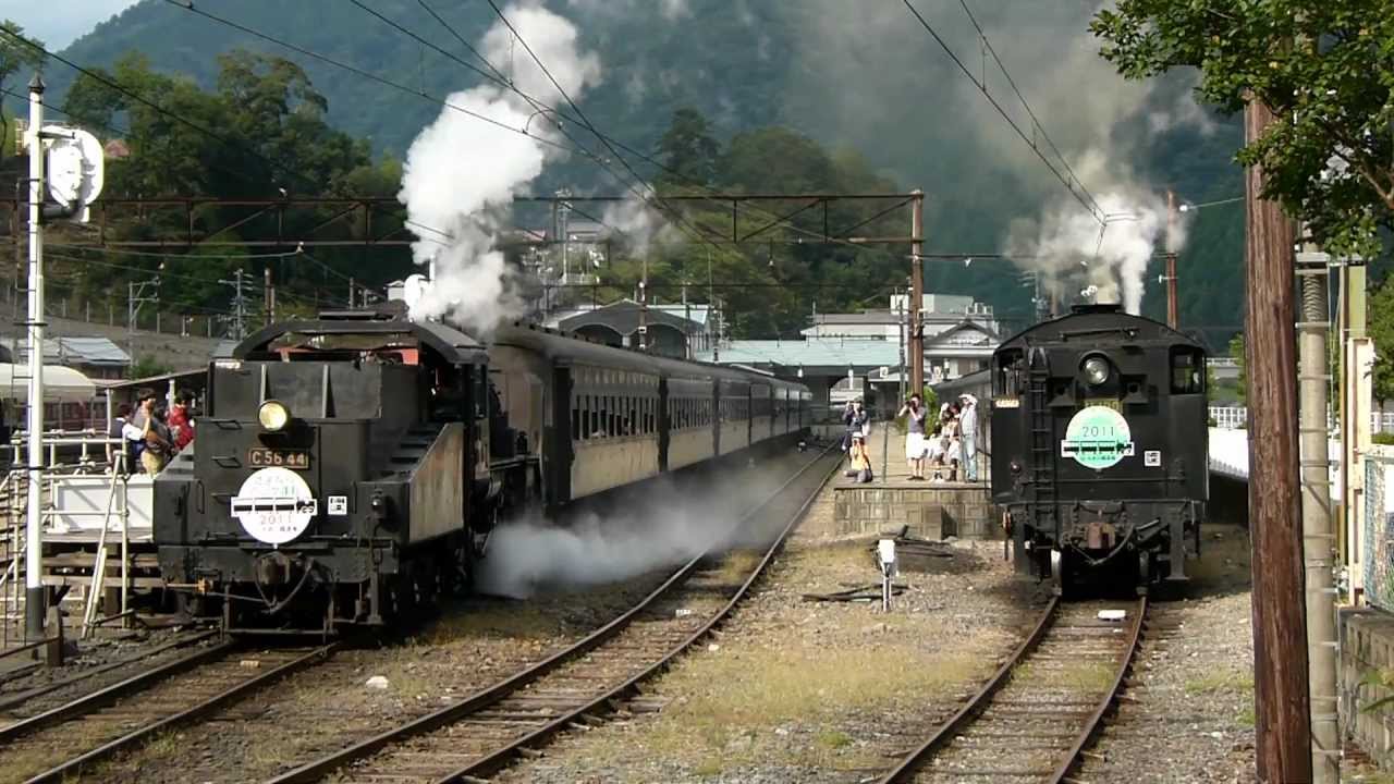 大井川鐵道　さよならバック運転　C56 44　千頭駅発車