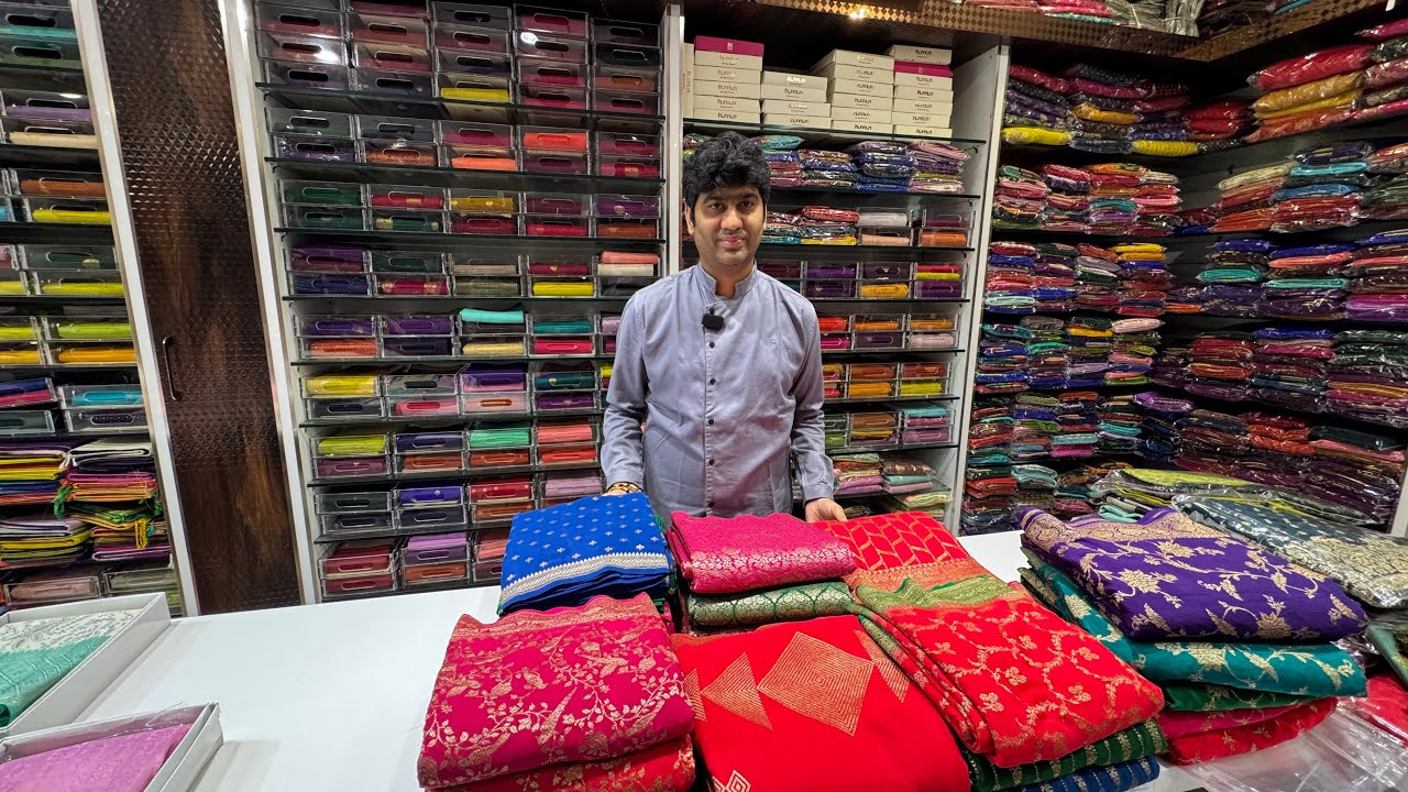 Pure Khaddi Zari Banarasi Sarees & Kanjivaram Sarees at Anand Deep Fashions Rajajinagar Bangalore 
