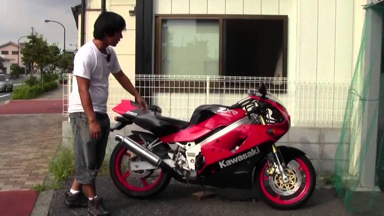 ZXR250（89）参考動画：凄いバリ物。最初で最後かも。