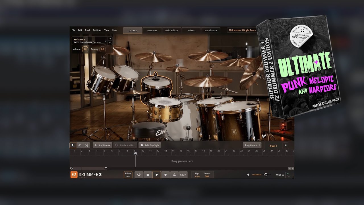 DIY Punk Rock - Ultimate Punk & Melodic Hardcore MIDI Pack - A Selection Of Grooves in EZDrummer 3